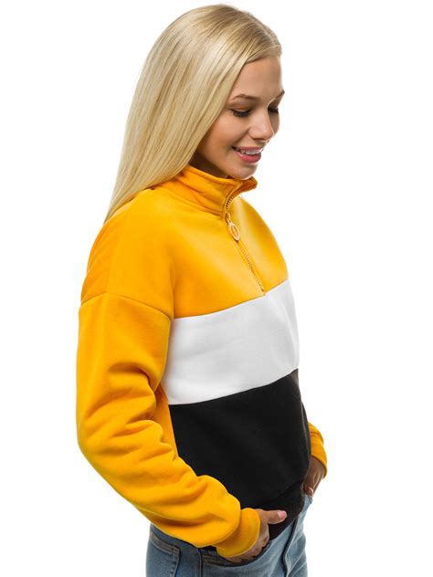 sudadera amarilla para mujer .